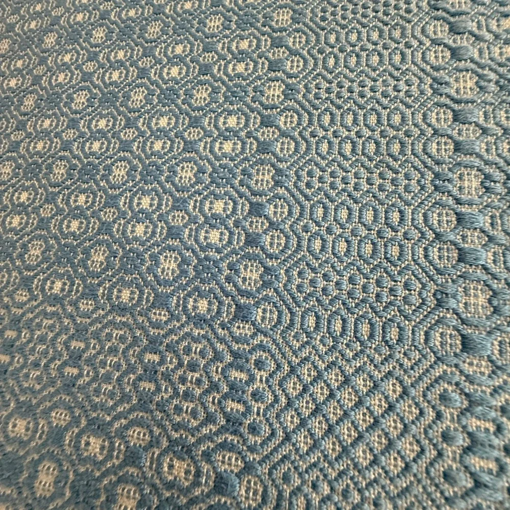 Harriet C Johnson Hand Woven Blue White Cotton Placemats Set 3 Vintage Textiles